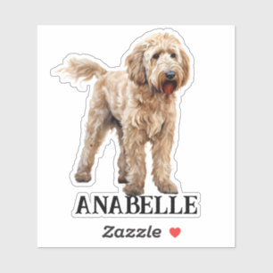 Adesivo Nome Personalizado Goldendoodle