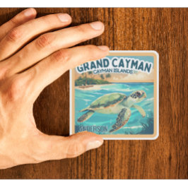 Adesivo Nome personalizado Grand Cayman Islands Sea Turtle