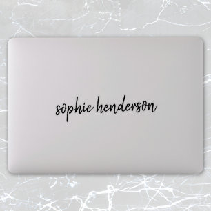 Adesivo Nome personalizado Laptop manuscrito de script m