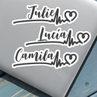 Nome personalizado legal batida cardíaca 3 Nomes