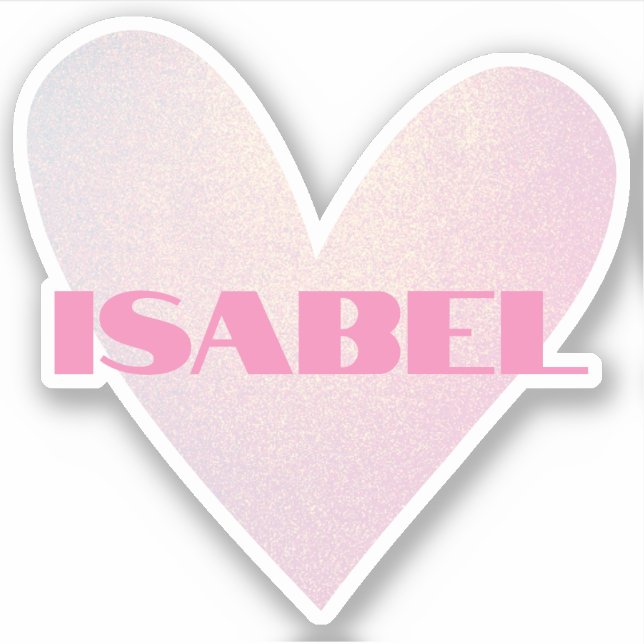 Adesivo Nome Personalizado Legal Pastel Heart Shape Na mod (Frente)