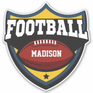 Adesivo Nome personalizado Logotipo de futebol