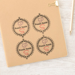 Adesivo Nome Personalizado Monograma Limpar vinil Stickers