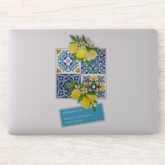 Adesivo Nome Personalizado Número de Azulejos Sicilianos R