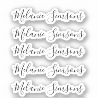 Adesivo Nome personalizado personalizado legível manuscrit