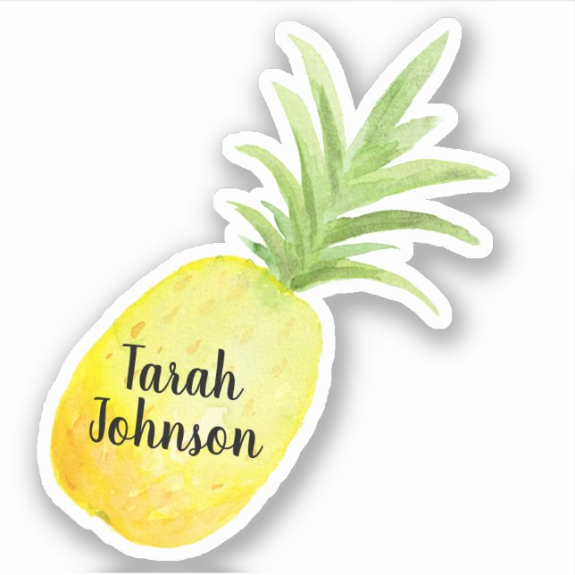 Adesivo Nome personalizado Pineapple Sticker (Frente)