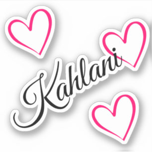 Adesivo Nome Personalizado Rapariga Rosa Caligrafia Nome C