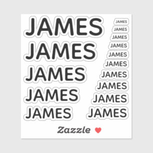 Adesivo Nome Personalizado Simples em Bonés Pretos em 15 T