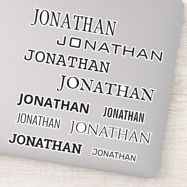 Adesivo Nome Personalizado Tamanho Monograma Laptop Tumble (Detalhe)