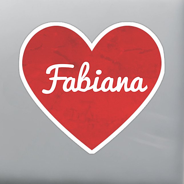 Adesivo Nome Personalizado Vermelho Clássico Eu Amo Você C (Criador carregado)