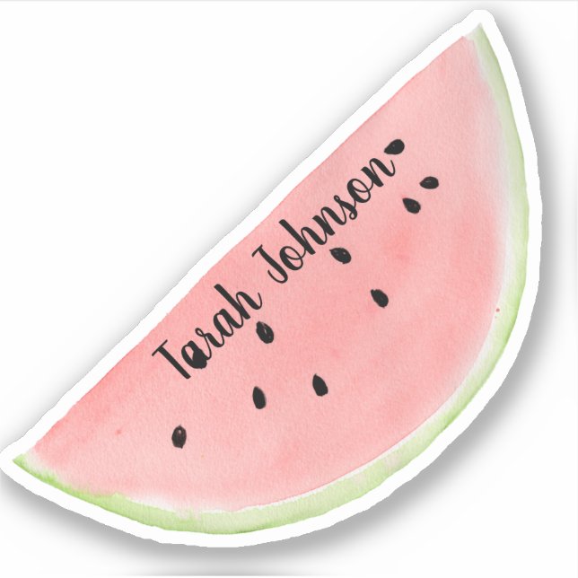 Adesivo Nome Personalizado Vinheta Watermelon (Frente)