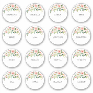 Adesivo Nome personalizável do convidado de casamento Obri