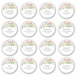 Adesivo Nome personalizável do convidado de casamento Obri