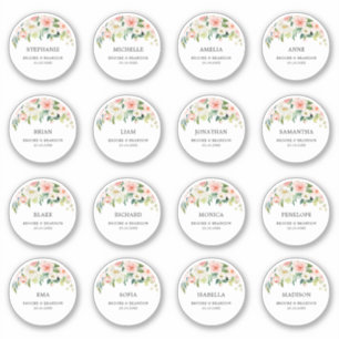 Adesivo Nome personalizável do convidado de casamento Obri