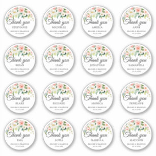 Adesivo Nome personalizável do convidado de casamento Obri