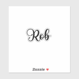 Adesivo Nome Rob - Caligrafia manuscrita