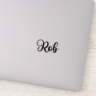 Adesivo Nome Rob - Caligrafia manuscrita