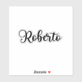 Adesivo Nome Roberto - Caligrafia manuscrita