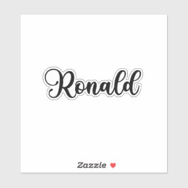 Adesivo Nome Ronald - Caligrafia manuscrita