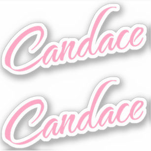 Adesivo Nome Rosa de Candace x2