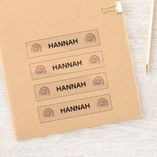 Adesivo Nome rosa púrpura do arco-íris Limpar vinil Sticke