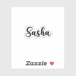 Adesivo Nome Sasha - Caligrafia manuscrita