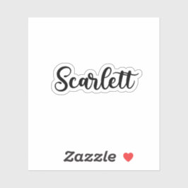 Adesivo Nome Scarlett - Caligrafia manuscrita