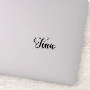Adesivo Nome Tina - Caligrafia manuscrita