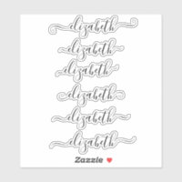 Nome Único de Caligrafia Manuscrita Script Moderno