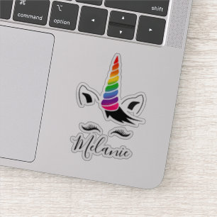 Adesivo Nome Unicorn do Glam Rainbow