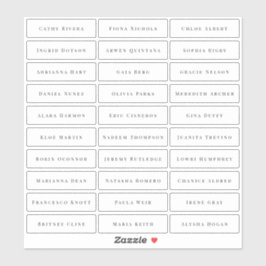 Adesivo Nomes clássicos clássicos e simples transparentes