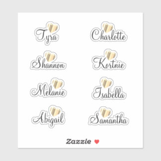 Adesivo Nomes de Bridesmaid Personalizados Vinil Decal