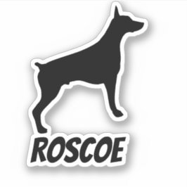 Adesivo Nomes de Cães Personalizados do Doberman