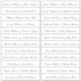 Adesivo Nomes de Convidado de Caligrafia Rotulagens Transp