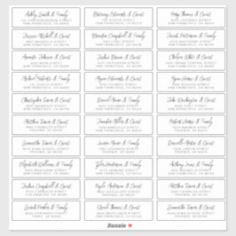 Adesivo Nomes de Convidado de Casamento Discutem Chic Simp