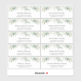 Adesivo Nomes de Convidado de Folhas Douradas - Gerência V