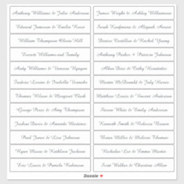 Adesivo Nomes de Convidado para Caligrafia Branco