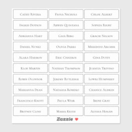 Adesivo Nomes de hóspedes modernos transparentes