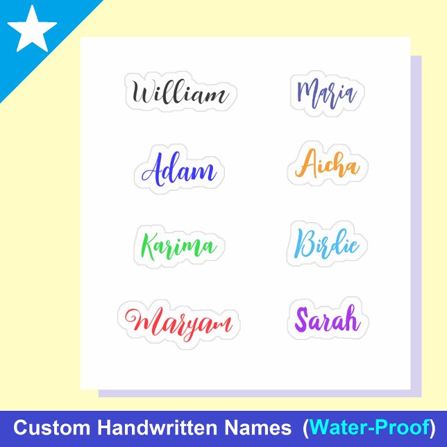 Adesivo Nomes de Script Manuscritos, Melhores Autocolantes (Handwritten Signature Script Name Sticker
)