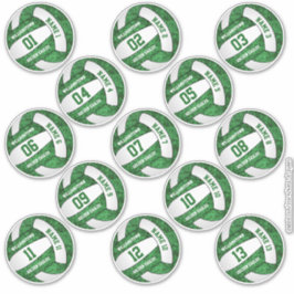 Adesivo nomes personalizados de jogadores de vôlei branco-