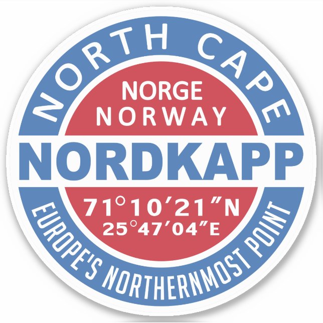 Adesivo NORDKAPP Noruega (Frente)