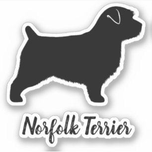 Adesivo Norfolk Terrier Dog Silhout Vinyl Sticker