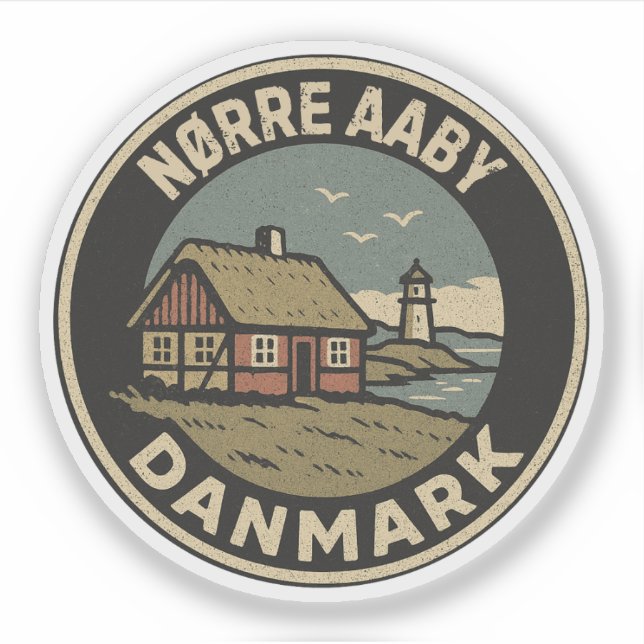 Adesivo Nørre Aaby, Dinamarca Danmark  (Frente)