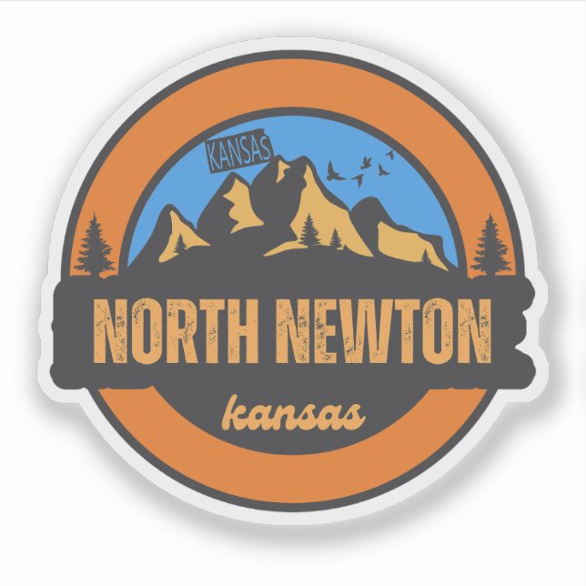 Adesivo North Newton, Kansas (Frente)