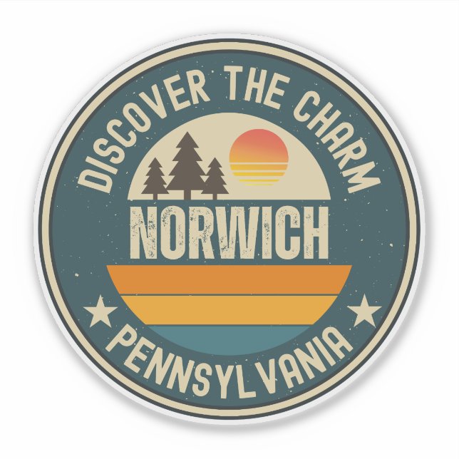 Adesivo Norwich, Pensilvânia (Frente)
