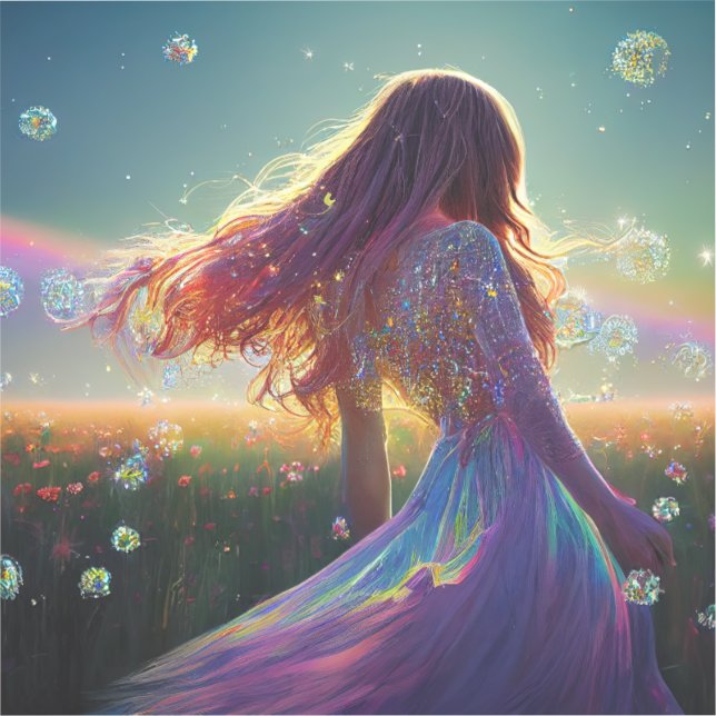 Adesivo Nos Campos Cristais Sob o Céu Estrelado (Frente)