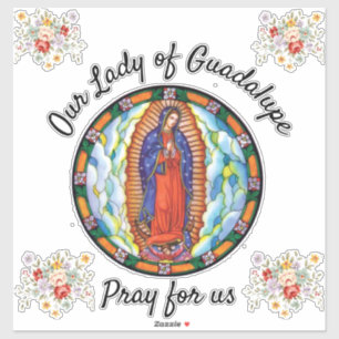 Adesivo Nossa Senhora de Guadalupe reze pela Janela do Car