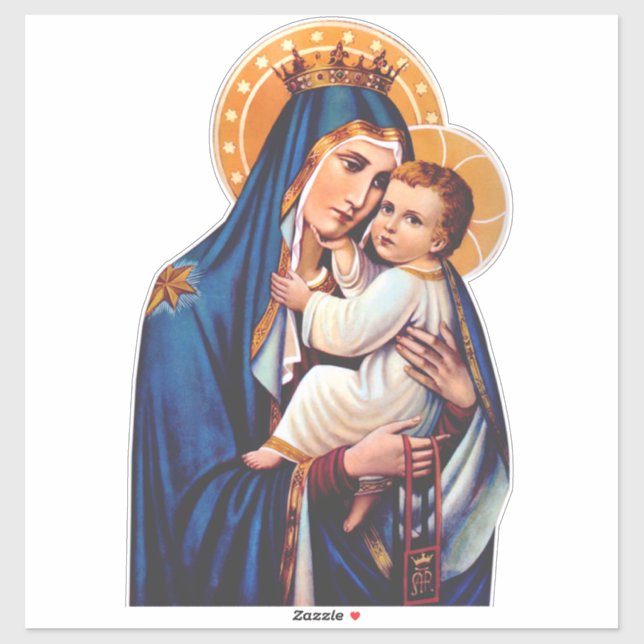 Adesivo Nossa Senhora do Carmo Arte Devocional (Folha)