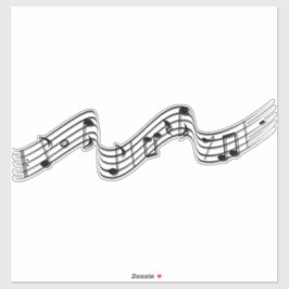 Adesivo notas-nota-música-folha