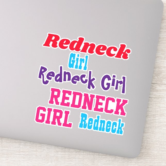 Adesivo Notebook Redneck Girl Clear Stickers Car or Laptop (Detalhe)
